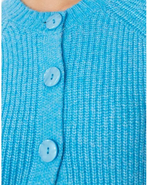 Threadbare Blue Crew Neck Cardigan