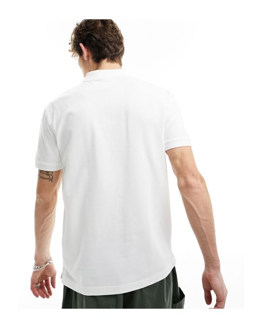 Polo blanco con logo Calvin Klein de hombre de color White
