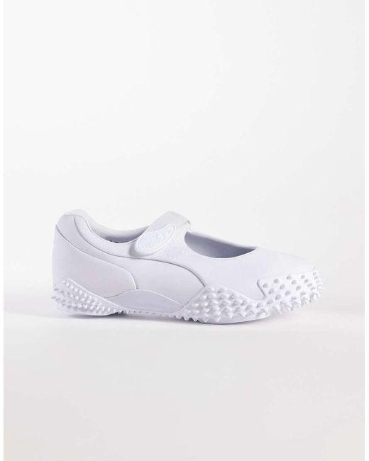 PUMA White Mostro Fey Leather Trainers