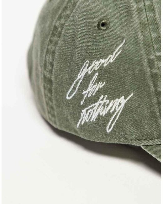 Good For Nothing Green Baseball Cap