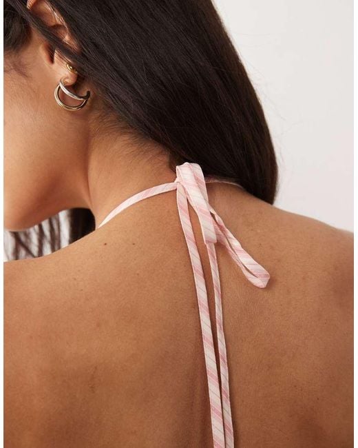 Missy Empire Pink Cotton Blend Peplum Hem Cami Top