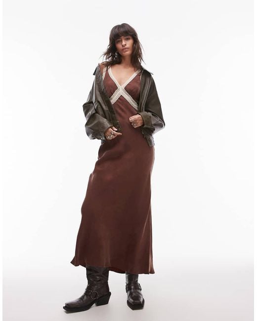 Vrg Grl Brown Meet Me On The Dance Floor Maxi Cami Dress