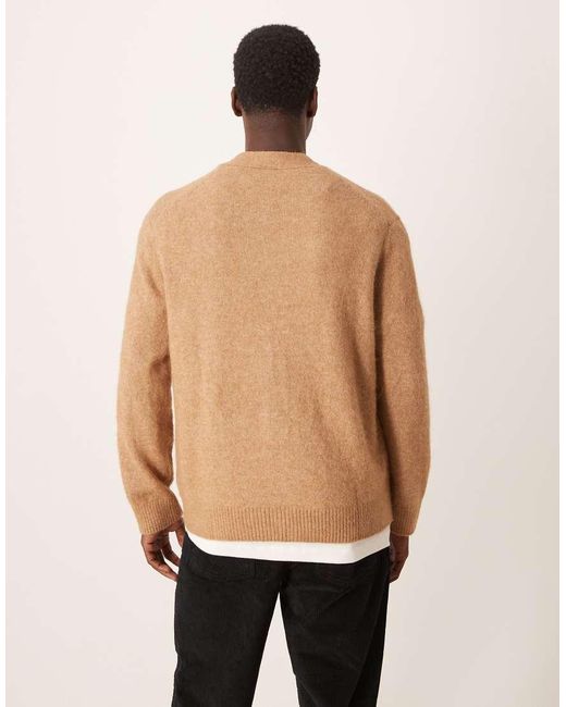 Cardigan Color Cammello Testurizzato di ARKET in Natural da Uomo