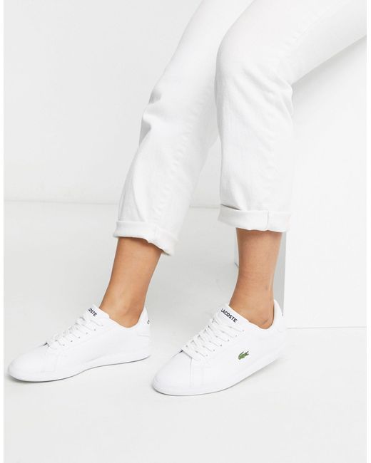 Lacoste White Graduate Bl 1 Leather Trainers
