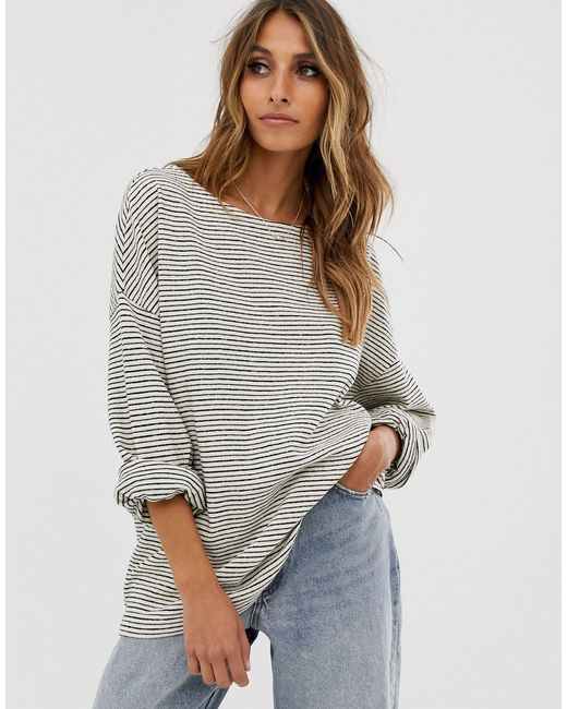 AllSaints Leather Adelise Stripe Long 
