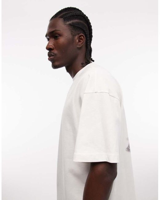 Faded Store White Logo T-shirt With Ibiza Hills Back Print for men
