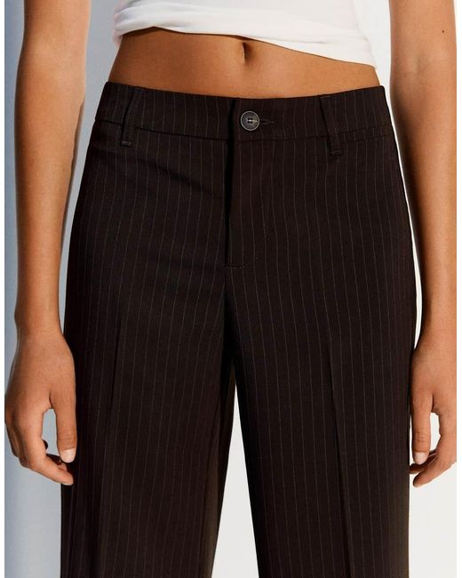 Bershka White Wide-leg Trousers