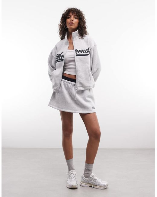 ASOS White Weekend Collective Zip Through Track Jacket