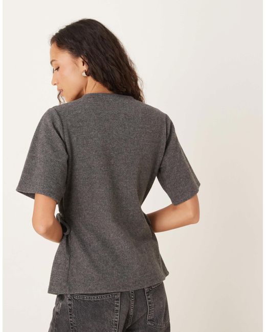 ASOS Gray Supersoft Cinched Tie Side Tee