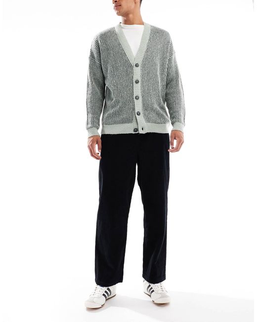 Pantalon à enfiler coupe fuselée oversize en velours côtelé ASOS pour homme en coloris Gray