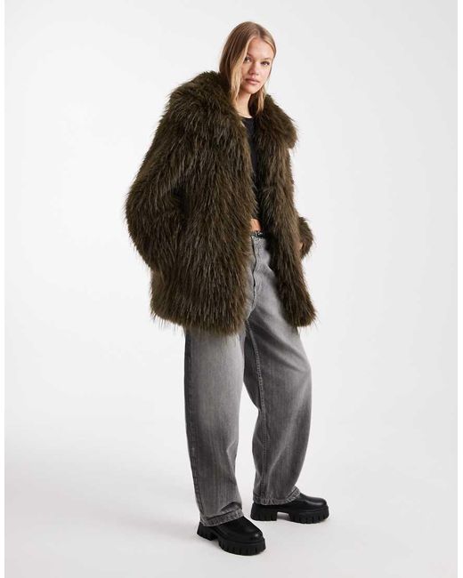 ASOS Brown Faux Fur Coat