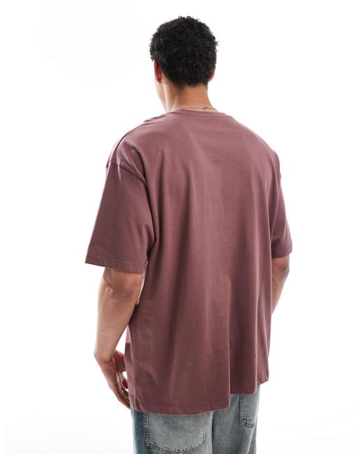ASOS – oversize-t-shirt in Red für Herren