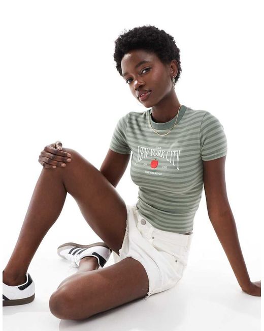 Daisy Street Green Fitted Longline Baby Tee