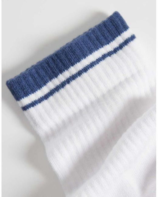 4505 White Stripe Edge 3 Pack Sock With Arch Support for men