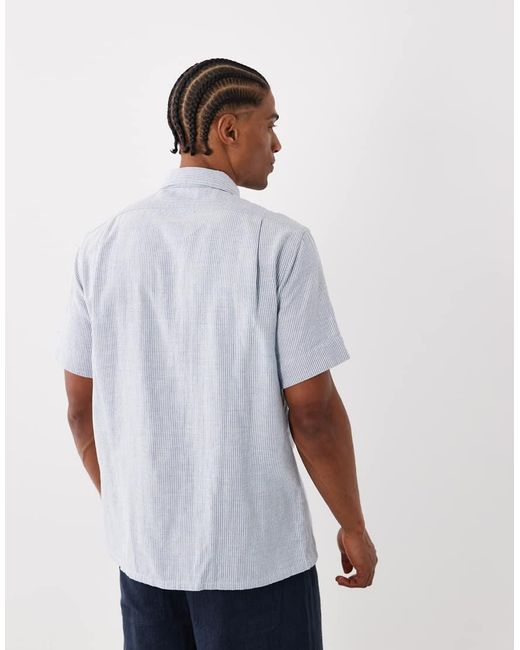 Polo Ralph Lauren Blue Icon Logo Short Sleeve Striped Print Shirt for men