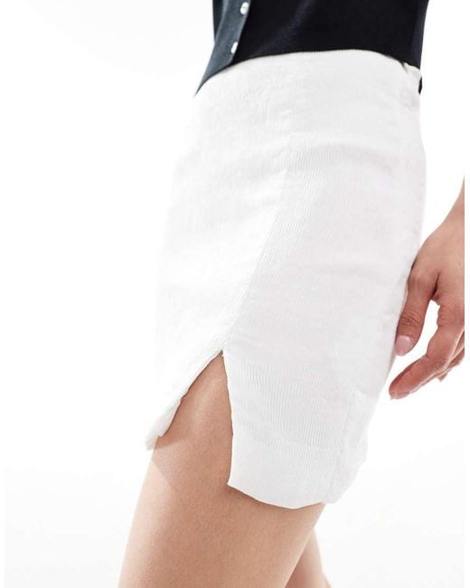 NARRATED White A-Line Mini Skirt