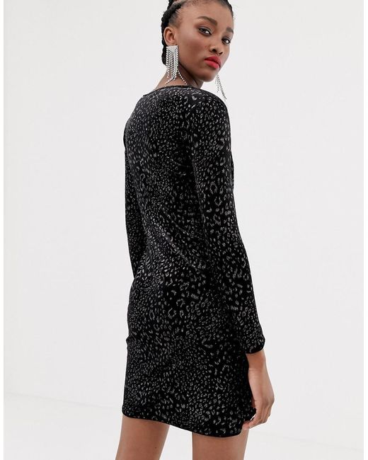new look leopard wrap dress