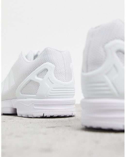 mens white adidas flux trainers
