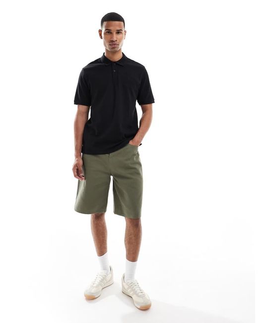 Jack & Jones Black Textured Polo for men