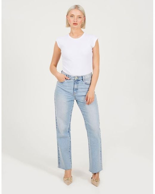 Brave Soul White Short Sleeve Crew Neck Bodysuit