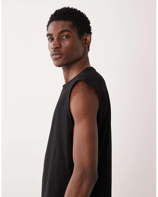 JJ Rebel Black Oversized Tank for men