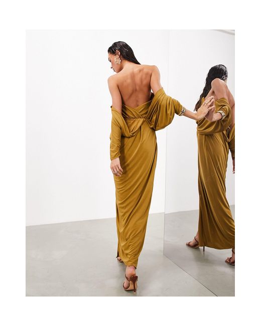 Long sleeve shop plunge maxi dress