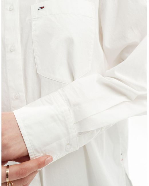 Tommy Hilfiger White – essential – oversize-hemd