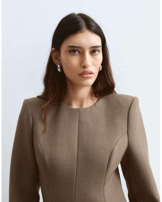 ARRANGE Brown Structured Tailored Jumpsuit