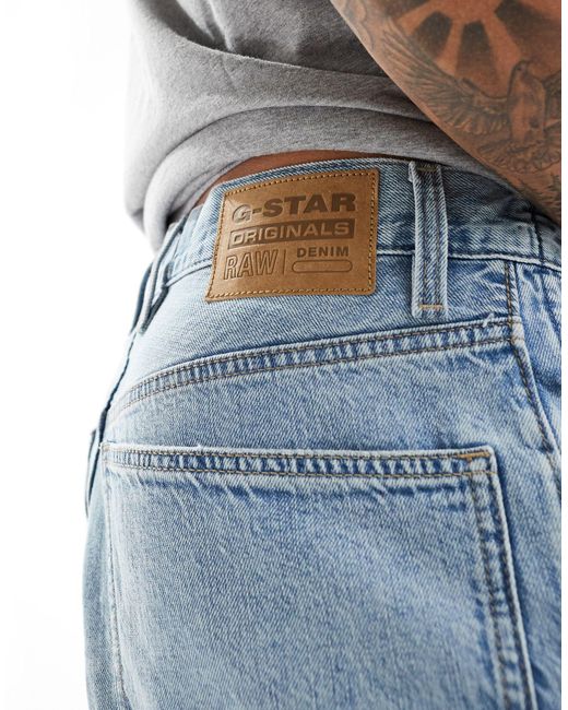 Short en jean ample - clair délavé G-Star RAW pour homme en coloris Blue