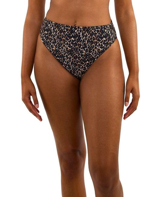 Wolf & Whistle Brown Juliet Leopard Print Mix & Match High-Waist High-Leg Bottoms