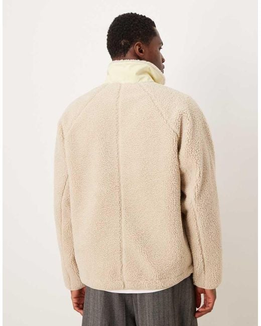 Calvin Klein Natural Sherpa Quarter Zip Fleece for men