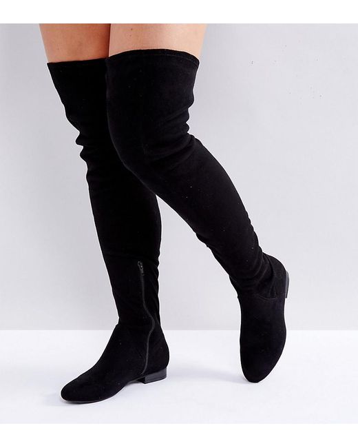flat thigh high boots