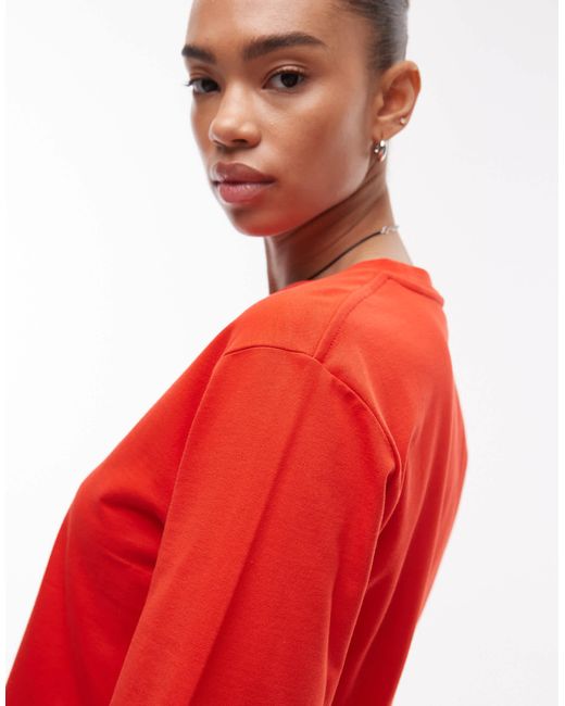 T-shirt épais à manches 3/4 - rouge ARKET en coloris Red