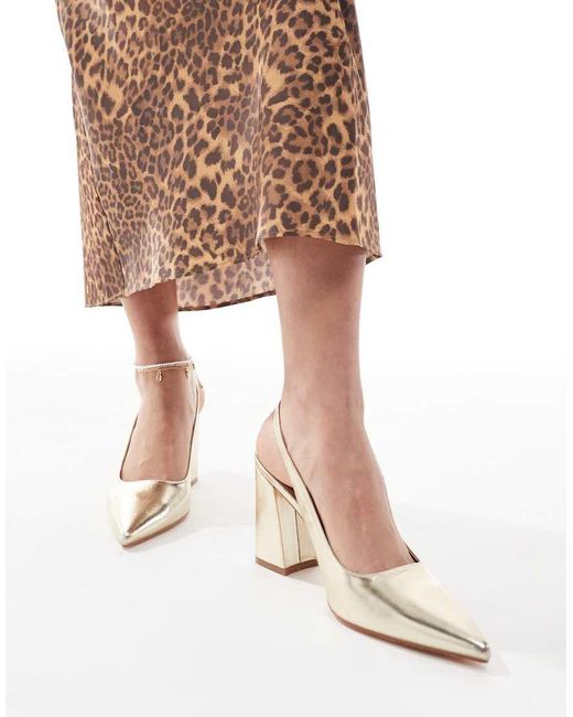 SEQWL Natural Hogan Block Heeled Shoes