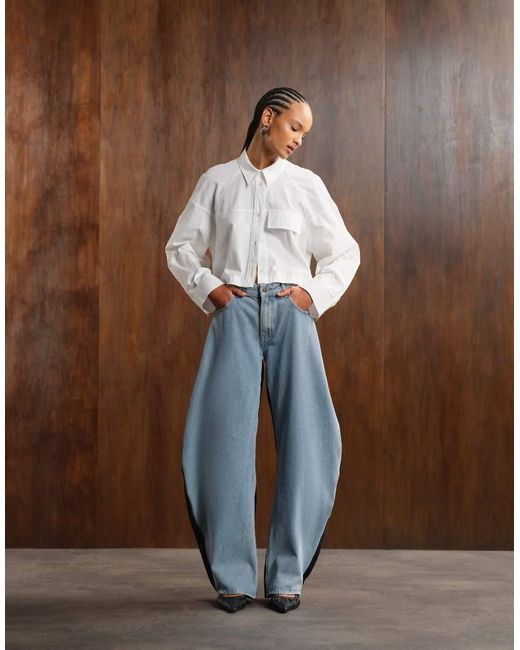 Lioness Blue Horseshoe Barrel Leg Jeans