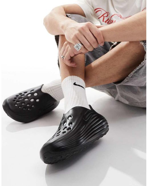 Nike Black Reactx Rejuven8 Clogs for men