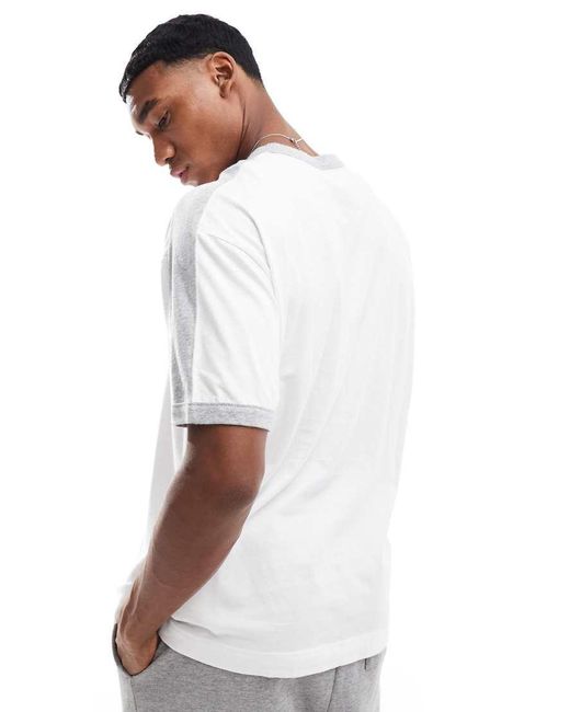 Hollister White Sport Boxy T-shirt With Contrast Panels for men