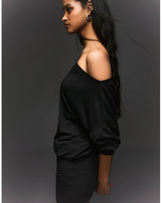 Bershka Black – langärmliges minikleid