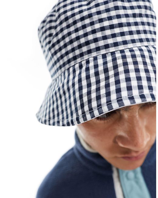 French Connection Blue Bucket Hat for men