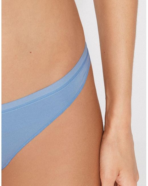 Tezenis Blue Cotton G-String