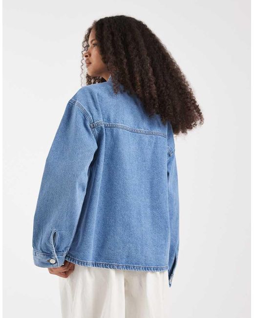 ASOS Blue Wrap Front Denim Jacket