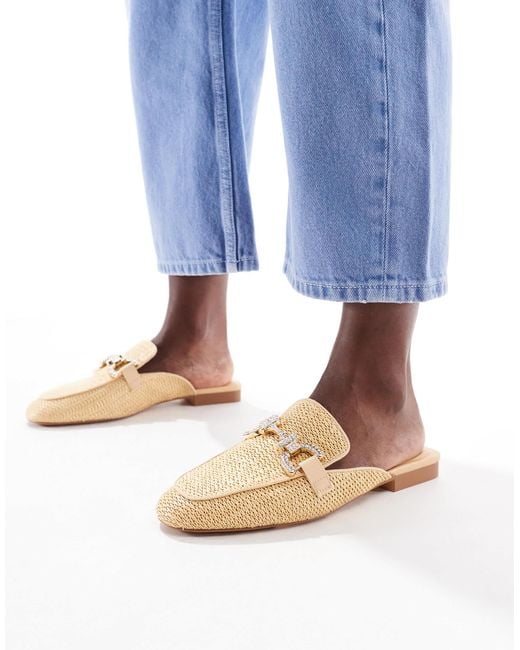 Stradivarius Blue Mule Loafer