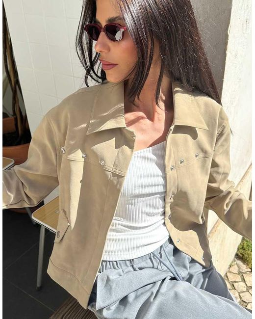 Labelrail Metallic X Barbara Ines Faux Suede Relaxed Jacket