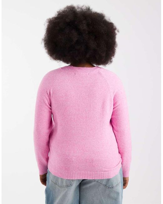 Vero Moda Pink Soft Round Neck Knitted Jumper