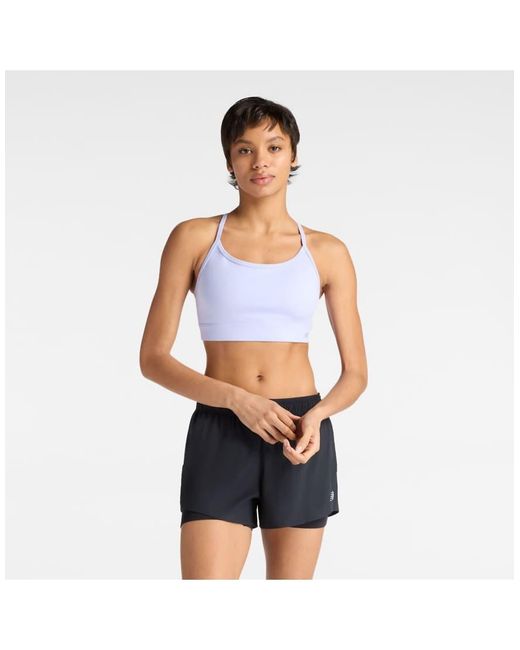 New Balance White Nb Essential Yoga Bra