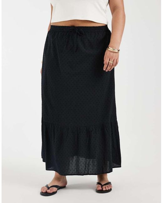 Vero Moda White Textured Boho Maxi Skirt