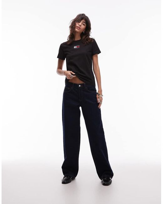 Tommy Hilfiger Black Diamante Flag T-Shirt