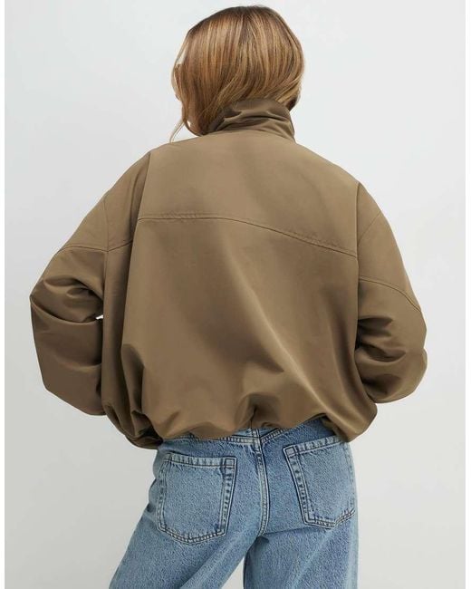 River Island Blue Khaki Lightweight Zip Through Jacket