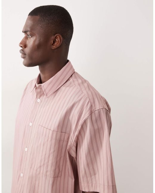 ASOS – oversize-hemd in Pink für Herren