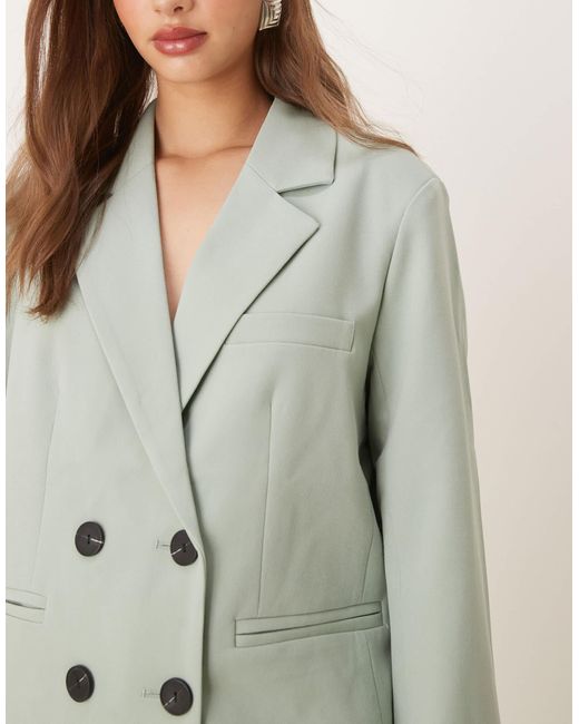 Blazer oversize d'ensemble habillé coupe croisée - iceberg Y.A.S en coloris Green